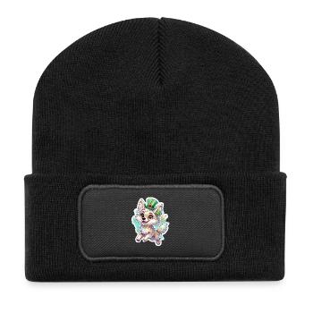 Renard de la Saint-Patrick - Beanie recyclé à patch - noir - Devant