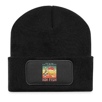 Koi Fish - Recycled Patch Beanie - black - Front