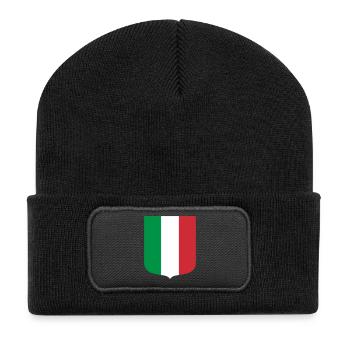 Italie - Beanie recyclé à patch - noir - Devant