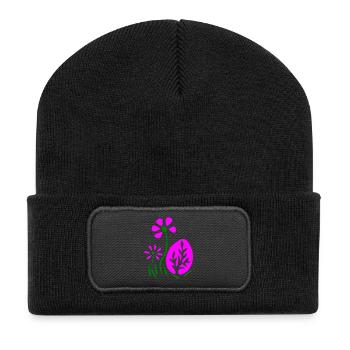 Oeuf de Pâques Joyeuses Pâques - Beanie recyclé à patch - noir - Devant