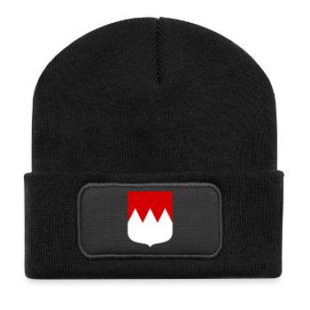 Franken - Recycelte Patch Beanie - Schwarz - Vorne