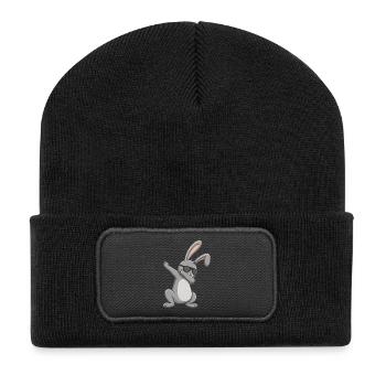 Lapin de Pâques Dab Pâques - Beanie recyclé à patch - noir - Devant