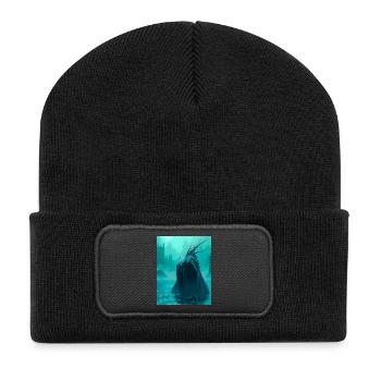 Vodnik, démon de l’eau slave tapi dans les rivières profondes - Beanie recyclé à patch - noir - Devant