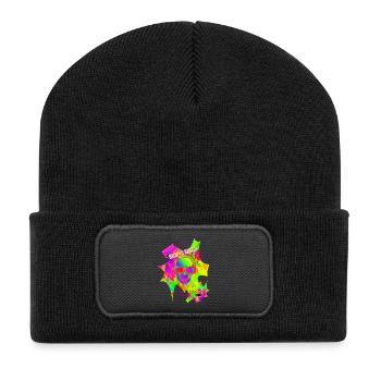 "Back to Basic's" by Acryl Galerie & Design - Recycelte Patch Beanie - Schwarz - Vorne