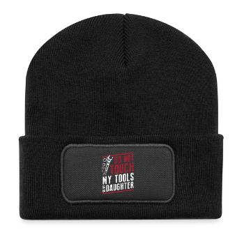 Mechanic Do Not Touch My Tools Or My Daughter - Recycled Patch Beanie - black - Front