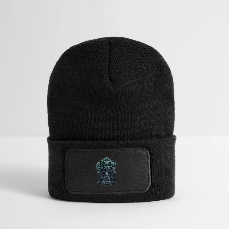 Algorithm Emperor Cyber King Tech Artwork Recycled Patch Beanie