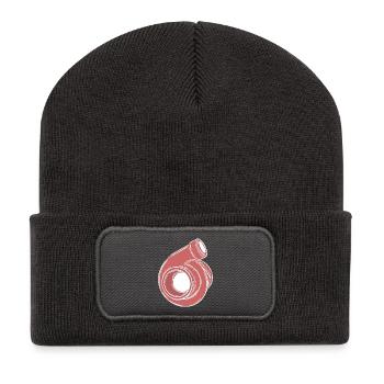 Turbo - Recycelte Patch Beanie - Dunkelgrau - Vorne