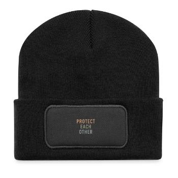 se protéger mutuellement Cadeau - Beanie recyclé à patch - noir - Devant