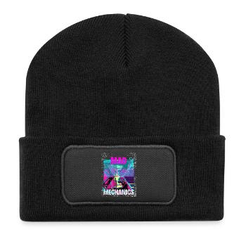 Mad Mechanics – Neon Monkey Garage Art - Recycled Patch Beanie - black - Front