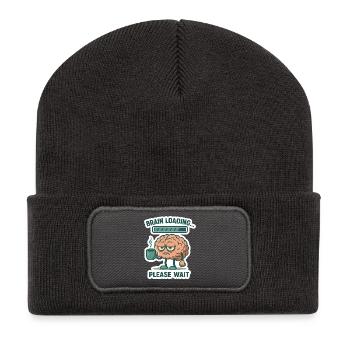 Brain Loading - Recycled Patch Beanie - dark grey - Front