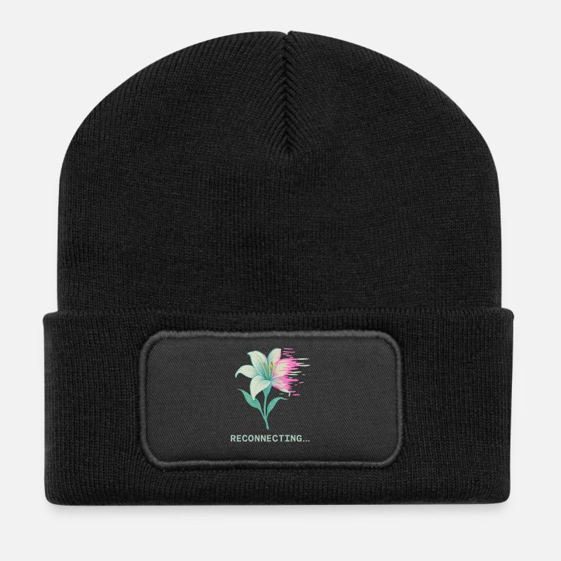 Reconnecting - Recycelte Patch Beanie - Schwarz