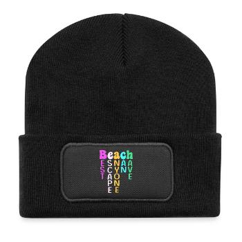 Kreuzfahrtschiff Kreuzfahrt - Recycelte Patch Beanie - Schwarz - Vorne