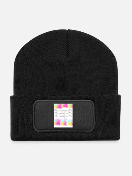 Flamboyante - Beanie recyclé à patch - noir
