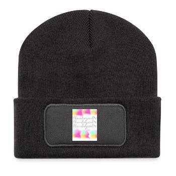 Flamboyante - Beanie recyclé à patch - charbon - Devant