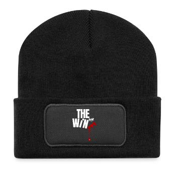 DER NEUE WEIN - Recycelte Patch Beanie - Schwarz - Vorne