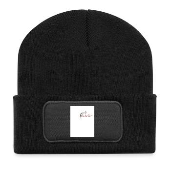 Drinking Wine feeling Fine - Recycelte Patch Beanie - Schwarz - Vorne