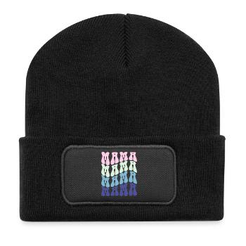 Mama - Recycelte Patch Beanie - Schwarz - Vorne