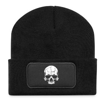 Totenkopf Skull Schädel - Recycled Patch Beanie - black - Front