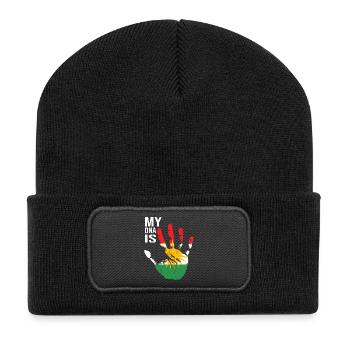 Kurdistan Kurds Hand Design with Flag - Recycled Patch Beanie - black - Front