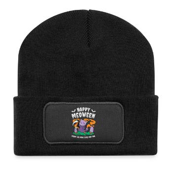 Miaouss heureux - Beanie recyclé à patch - noir - Devant