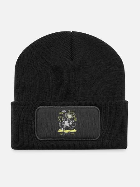 Urban Future – Futuristic Streetwear - Recycled Patch Beanie - black