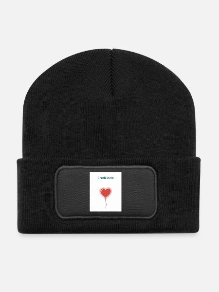 Believe in yourself - Recycled Patch Beanie - black