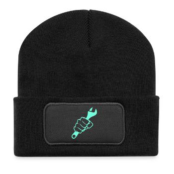 Power Fist Screw Wrench - Recycled Patch Beanie - black - Front