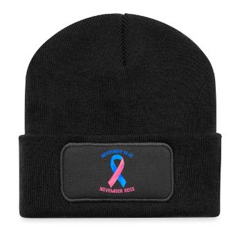 November Blue November Rose - Recycled Patch Beanie - black - Front