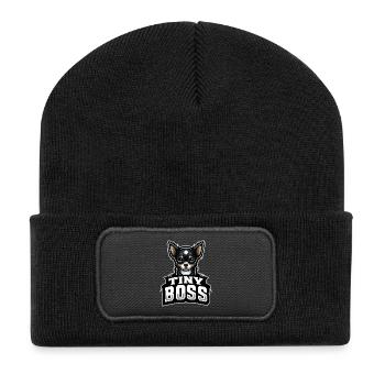 Small dog, big personality - Recycled Patch Beanie - black - Front