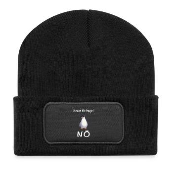 Avant de demander à Manchot de Basse-Autriche - Beanie recyclé à patch - noir - Devant