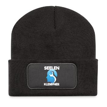 rétrécir - Beanie recyclé à patch - charbon - Devant