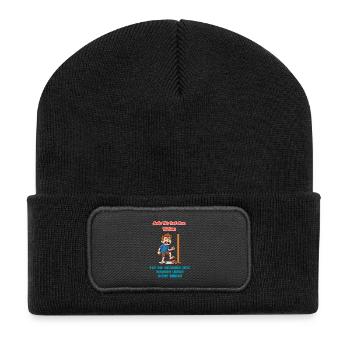 Hurt a bit - Recycled Patch Beanie - black - Front