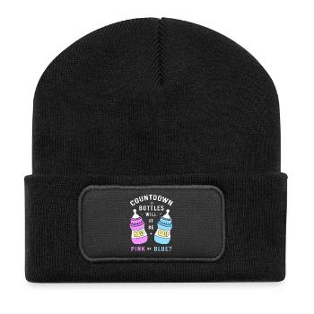 Gender Reveal Neues Jahr - Recycelte Patch Beanie - Schwarz - Vorne