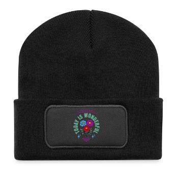 Motivation Today is wonderful - Recycled Patch Beanie - black - Front