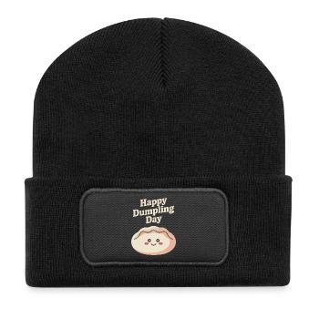 Happy Dumpling Day - Recycled Patch Beanie - black - Front