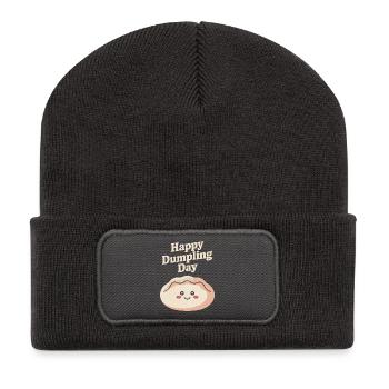 Bonne Journée des Raviolis - Beanie recyclé à patch - charbon - Devant