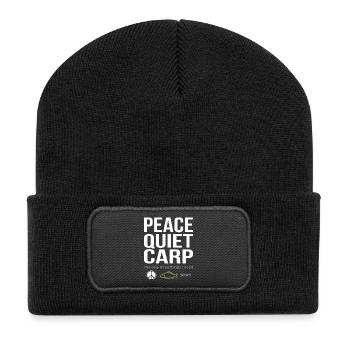 Peace, Tranquility, Carp, Fishing, Fun - Recycled Patch Beanie - black - Front