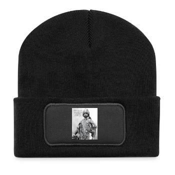 Haile Selassie I Jah Rastafari Rasta Reggae Roots - Recycled Patch Beanie - black - Front