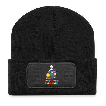 Deux deux Train 2e anniversaire il y a 2 ans - Beanie recyclé à patch - noir - Devant