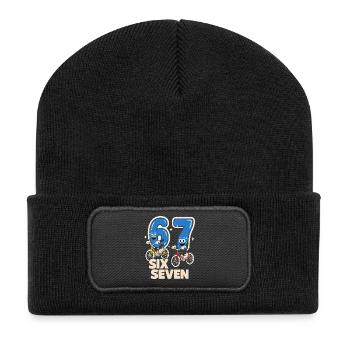 67 Six Seven meme Cycling - Italian Lust - Recycled Patch Beanie - black - Front