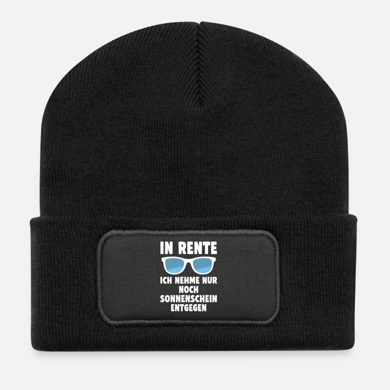 In Rente  Ich nehme nur noch Sonnenschein entgegen - Recycelte Patch Beanie - Schwarz