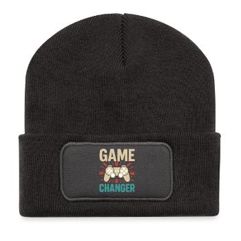 Retro Vintage Gaming - Recycled Patch Beanie - dark grey - Front
