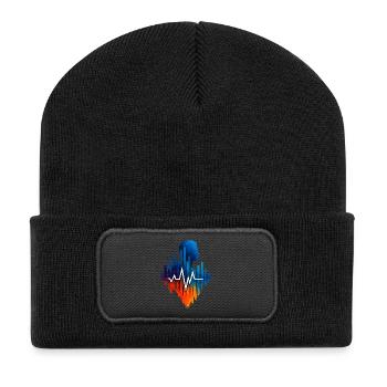 Portrait Musical Jazz et Fréquence Sonore - Beanie recyclé à patch - noir - Devant
