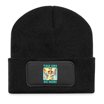 Less & More - Recycled Patch Beanie - black - Front