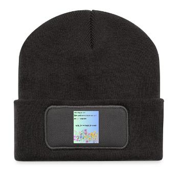 Le Chapitre d’Alice - Beanie recyclé à patch - charbon - Devant