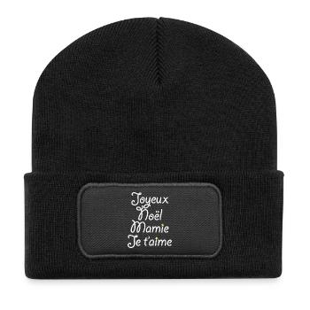 Merry Christmas Granny I love you - Recycled Patch Beanie - black - Front