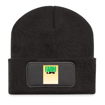 Farm Life Bold Typography - Recycled Patch Beanie - dark grey - Front