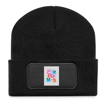 Funny Christmas Monsters - Recycled Patch Beanie - black - Front
