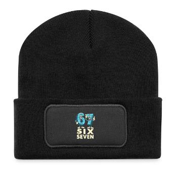 US Flag 67 Memes Six Seven - Beanie recyclé à patch - noir - Devant