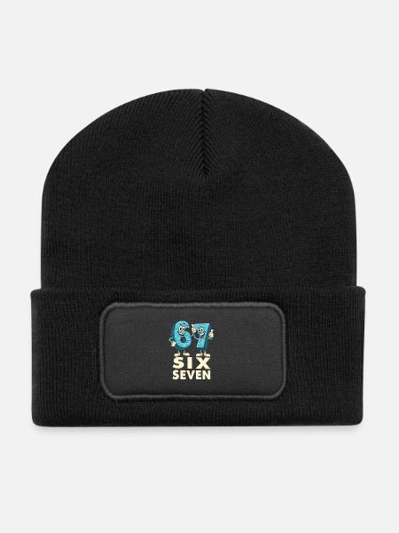 US Flag 67 Memes Six Seven - Recycelte Patch Beanie - Schwarz